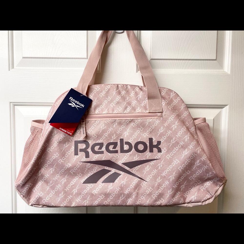 New With Tags Reebok Stride Tote Bag Pink NWT